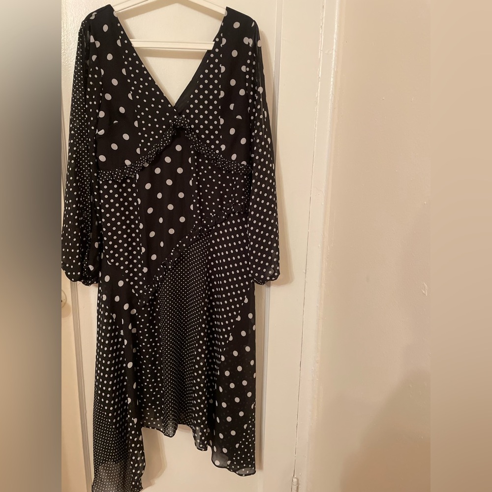 Miss Selfridge midi Polkadot dress
